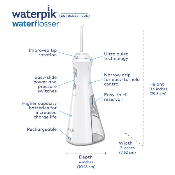 White Waterpik? Cordless Plus Water Flosser - Image 2